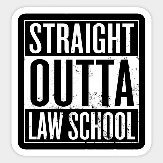 Straight Outta Law School Sticker by Saulene